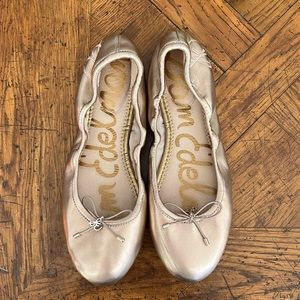 Sam Edelman champagne gold ballet flats size 8